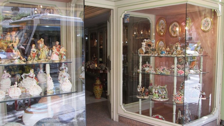 A shop selling Capodemonte porcelain