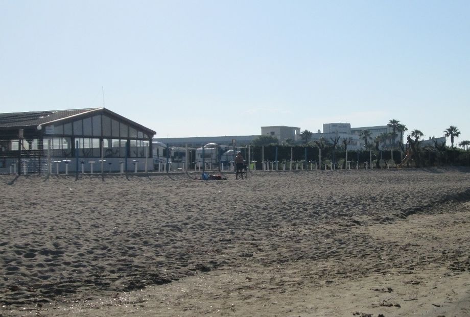 Our complex viewed from the beach. The building on the left is the bar and restaurant - when it opens.