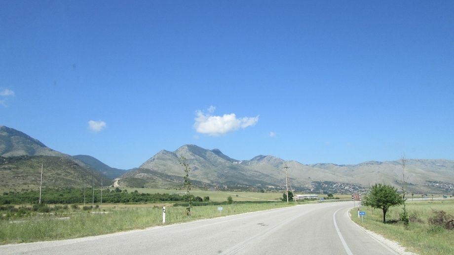 The scenery soon after crossing the border in to Albania