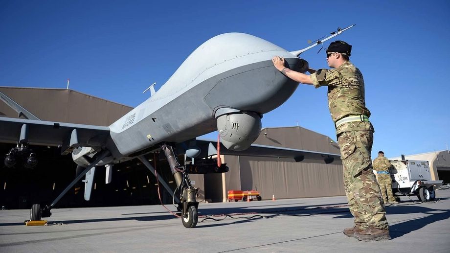 A Reaper drone based at RAF Waddington