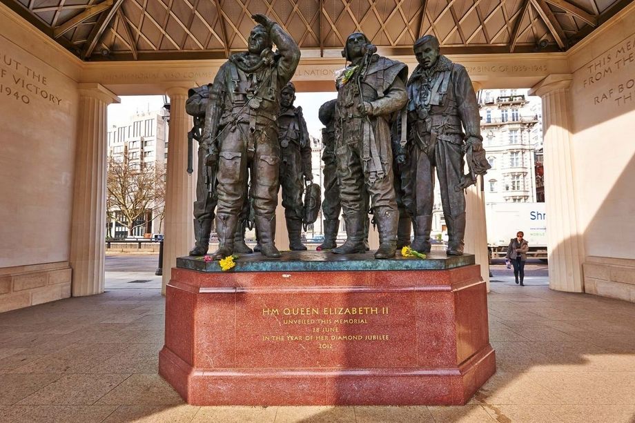 The Bomber Command Memorial in Green Park, London