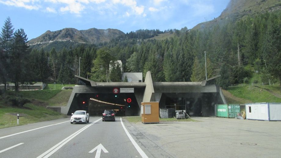 Entrance to the St Gottard Tunnel, Switzerland - 12 miles long!