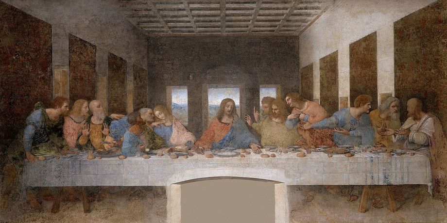 'The Last Supper' by Leonardo Da Vinci, Convent of Santa Maria della Grazie, Milan, Italy.