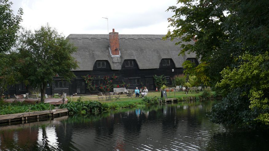 The Granary from across the River Stour