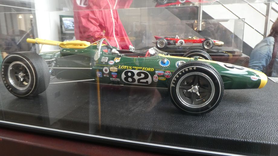 A model of the 1965 Indianapolis winning Lotus 38. These models are now worth about £11,500 each