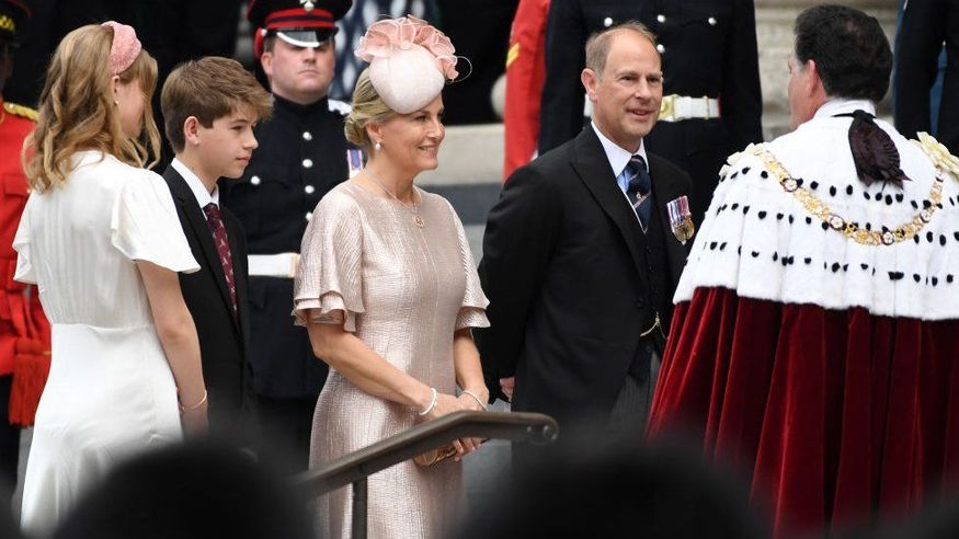 Prince Edward this weekend with his wife Sophie.